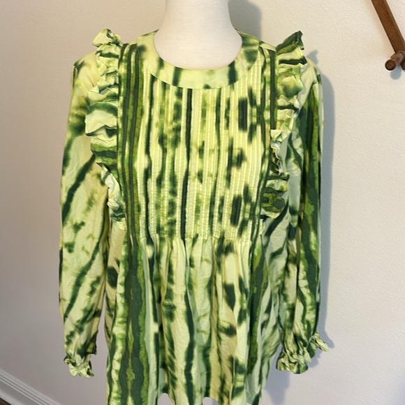 Samant Chauhan Emilia Ruffle Tie Dye Top Size L - Picture 2 of 13
